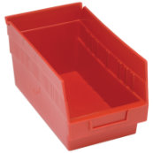 Red, 11-5/8" x 6-5/8" x 6" Shelf Bin (30 Per Carton)