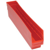 Red, 23-5/8" x 4-1/8" x 6" Shelf Bin (16 Per Carton)