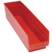 Red, 23-5/8" x 6-5/8" x 6" Shelf Bin (8 Per Carton)