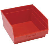 Red, 11-5/8" x 11-1/8" x 6" Shelf Bin (8 Per Carton)