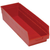Red, 23-5/8" x 8-3/8" x 6" Shelf Bin (6 Per Carton)