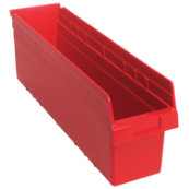 Red, 23-5/8" x 6-5/8" x 8" Shelf Bin (8 Per Carton)