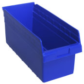 Blue, 17-7/8" x 8-3/8" x 8" Shelf Bin (10 Per Carton)