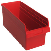 Red, 17-7/8" x 8-3/8" x 8" Shelf Bin (10 Per Carton)