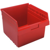 Red, 11-5/8" x 11-1/8" x 8" Shelf Bin (8 Per Carton)