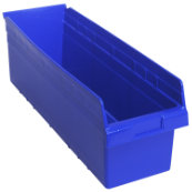 Blue, 23-5/8" x 8-3/8" x 8" Shelf Bin (6 Per Carton)