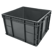 Grey, 24" x 22" x 14", Straight Wall Container