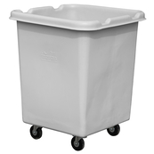 Grey, 21" x 21" x 27", 3" Corner Casters,  4 Bu. / 5 Cu. Ft., 200lb Cap., Mini Starcart