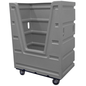 Grey, 48" x 28" x 66", 6" Corner Casters, 37 Bu. / 46 Cu. Ft., 1000lb Cap., Bulk Handling Starcart