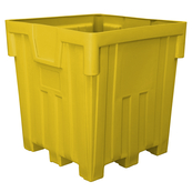 Yellow, 44" x 44" x 46", 38 Cu. Ft., 2000lb Cap., Nesting Forklift Bin w/o Lid