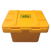Yellow, 34" x 24" x 24", 5.5 Cu. Ft. / 500lb Cap., SOS Storage Bin