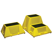 Yellow, 36" x 28" x 20" Double Step Stand, 500lbs load capacity, 20lbs weight